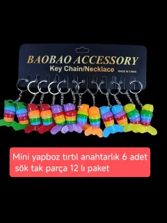 Mini Yapboz Tırtıl Anahtarlık