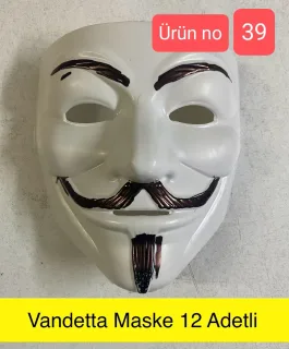 Beyaz Kostüm Maskesi
